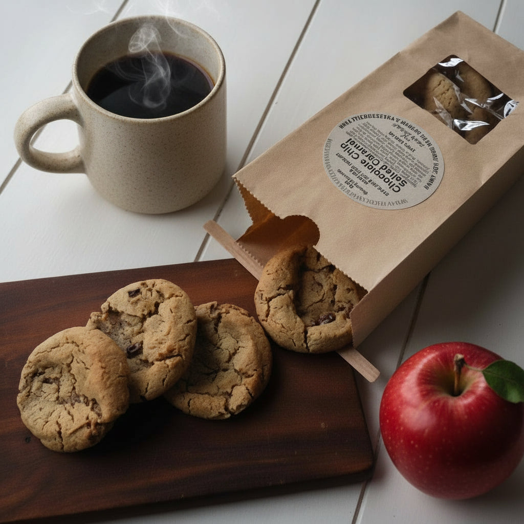 Chocolate Chip Salted Caramel Cookie Bag - One Dozen Allergy Friendly & Gluten Free