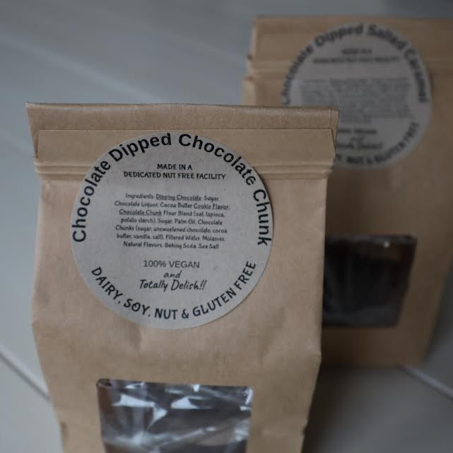 Dipped Chocolate Chunk Bag of Allergy Friendly and Gluten Free Cookies