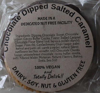 Dipped Chocolate Salted Caramel Bag of Allergy Friendly and Gluten Free Cookies